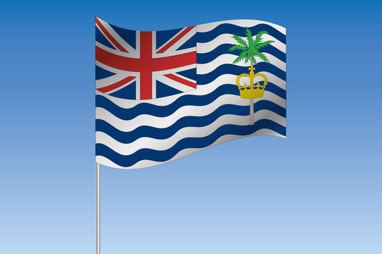 3D Flag Illustration waving in the sky of the country of  Britis