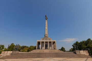 Fototapeta na wymiar Slavin war memorial (circa 1960) in Bratislava