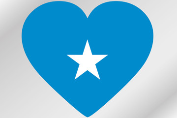 Flag Illustration of a heart with the flag of  Somalia