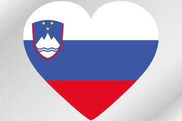 Flag Illustration of a heart with the flag of  Slovenia