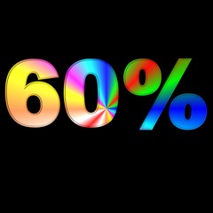 60 percentuale colorata