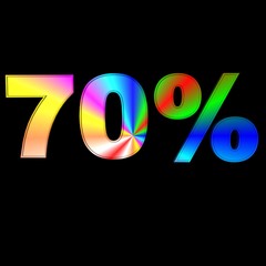 percentuale colori 70