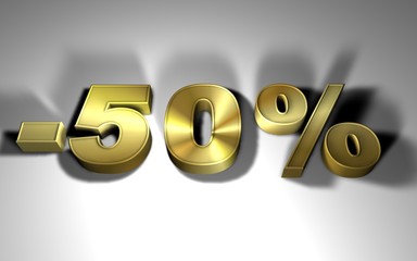 -50 percentuale oro