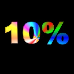 10 percentuale colorata