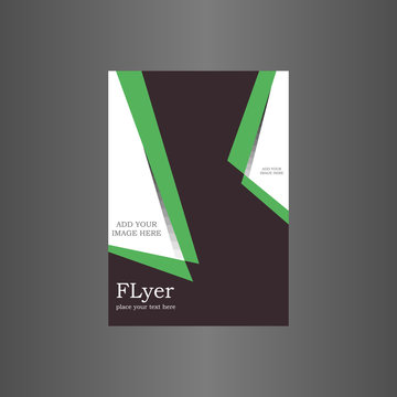 Cover for advertising with place for pictures. Vector flyer.