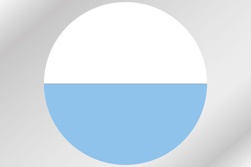 Flag Illustration within a circle of the country of  San Marino