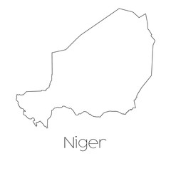 Country Shape isolated on background of the country of Niger