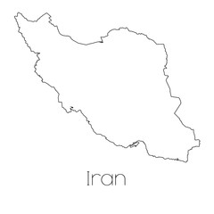 Country Shape isolated on background of the country of Iran