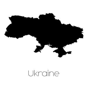 Country Shape isolated on background of the country of Ukraine