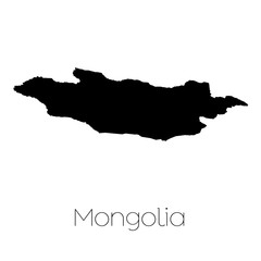 Obraz premium Country Shape isolated on background of the country of Mongolia