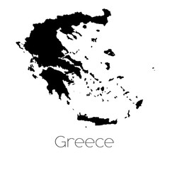Fototapeta premium Country Shape isolated on background of the country of Greece