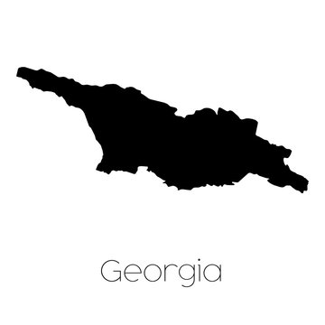 Country Shape isolated on background of the country of Georgia