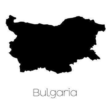 Country Shape isolated on background of the country of Bulgaria