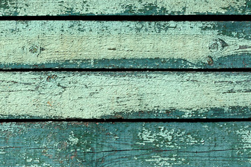 Weathered green painted wood texture