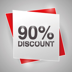 90% discount, poster design element