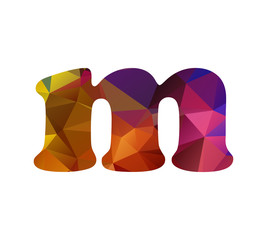 m colorful letters triangular