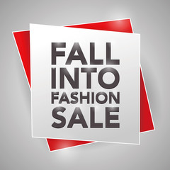 FALL INTO FASHION SALE, poster design element