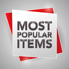 MOST POPULAR ITEMS , poster design element