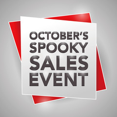 OCTOBER’S SPOOKY SALES EVENT, poster design element