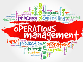 Operations Management word cloud, business concept