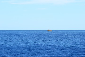 Touristic ship on the sea