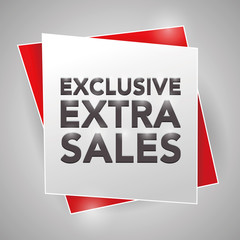 EXCLUSIVE EXTRA SALES, poster design element
