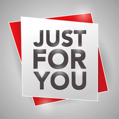 JUST FOR YOU, poster design element
