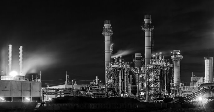 Twilight photo of power plant © tum2282