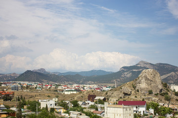 View of the City in the Crimean mountains