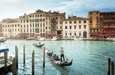 Obraz na płótnie Canvas Grand Canal in sunny morning, Venice, Italy