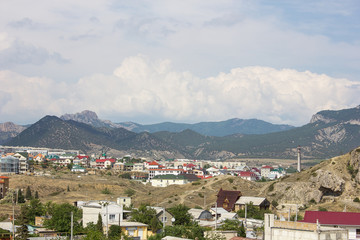 View of the City in the Crimean mountains