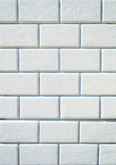 Background of empty white brick wall