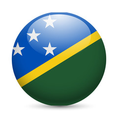 Round glossy icon of Solomon Islands