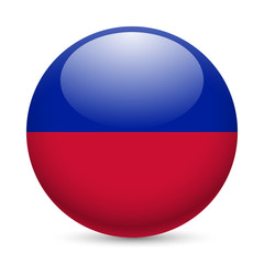 Round glossy icon of Haiti