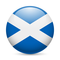 Round glossy icon of Scotland