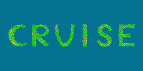 cruise text tropical island