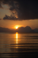 Golden sunrise in Phang Nga NP, Thailand