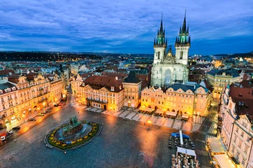 Foto auf Glas Altstädter Ring in Prag, Tschechien © Mapics