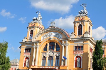 Fototapeta na wymiar Architecture of the National Theatre and Opera in Cluj Napoca, Romania