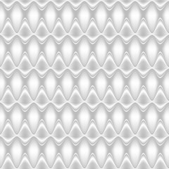 Vector seamless background (seamless pattern) - white inflated waves