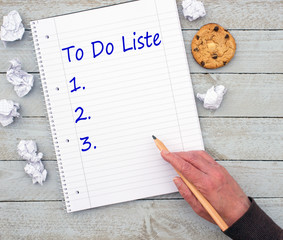 To Do Liste - Arbeit und Planung im Büro
