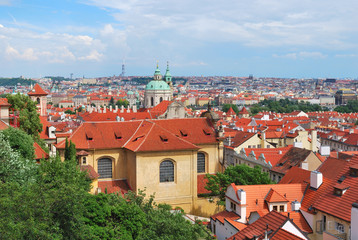 Fototapeta na wymiar Top-view of Prague