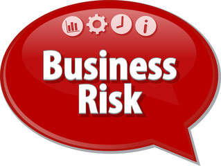 Business Risk  Business term speech bubble illustration