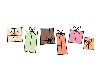 Paquets cadeaux - emballage mutlicouleur