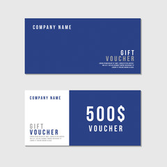 Voucher Template with Premium Minimal Style Pattern