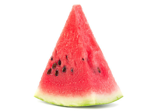 Watermelon fruit slice closeup