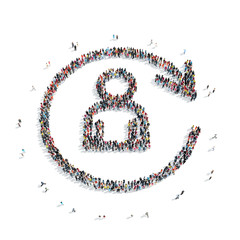 group  people  shape  arrow