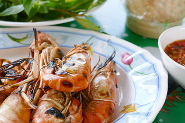 grilled prawn or roasted shrimp