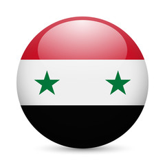 Round glossy icon of Syria