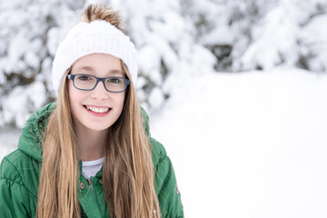 Portrait of a Teenager in the snow